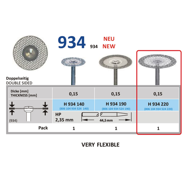 Horico diamantskive HP H934/220, stk