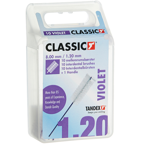 Tandex Classic interdentalbørster medium violet, 10 stk.