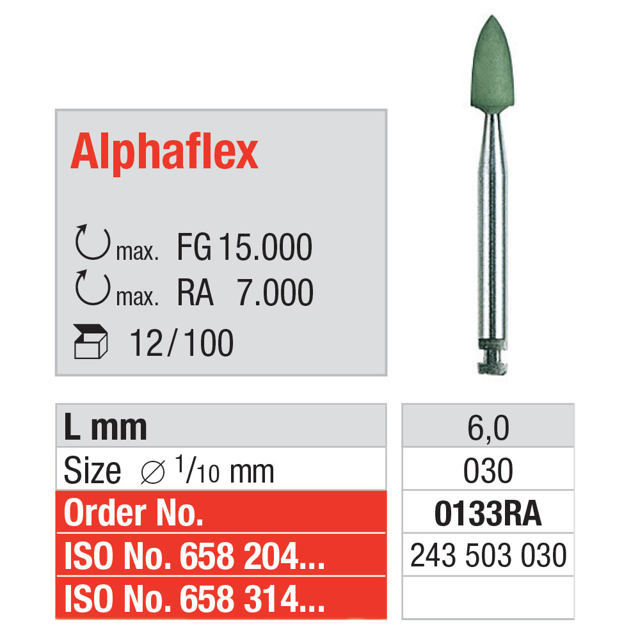 Edenta Alphaflex polerer 0133 RA, 12 stk.