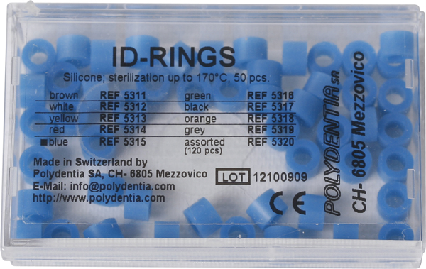 Farvemarkeringsringe blå, 50 stk.