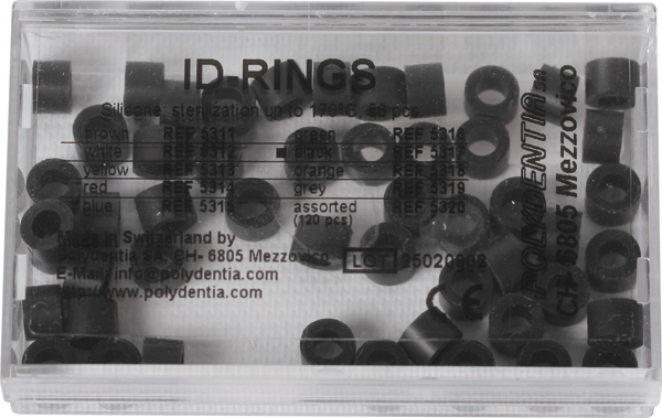 Farvemarkeringsringe sorte, 50 stk.