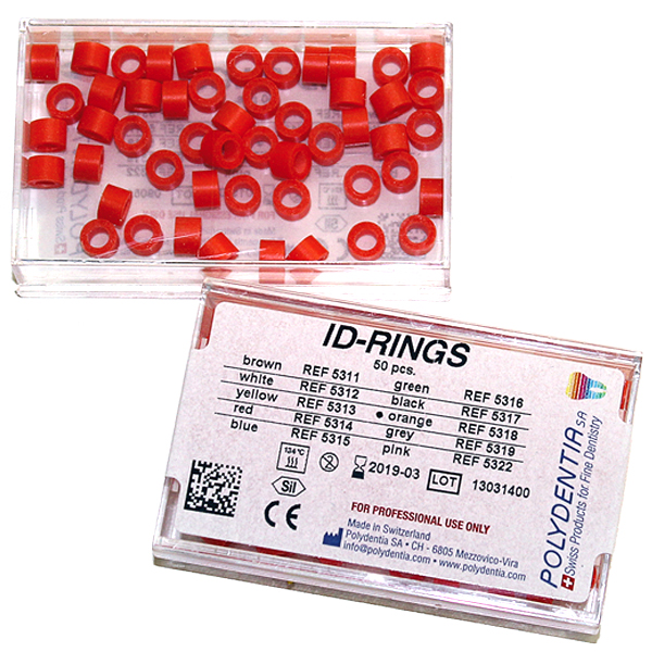 Farvemarkeringsringe orange, 50 stk.