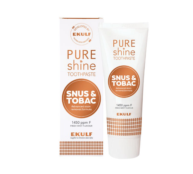 Ekulf PURE shine tandpasta Snus & Tobac, 12 ml