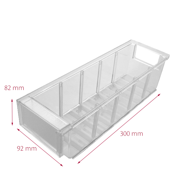 Favorit 1 92 x 300 x 82 mm, klar, lukket front