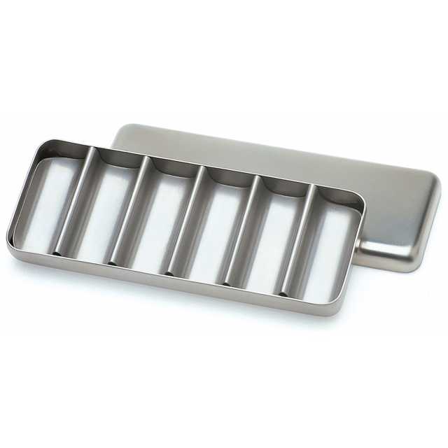 Nichrominox Endomodul boks m/6 rum og låg, grå alu.