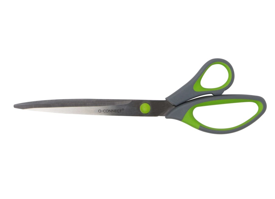 Q-connect SoftGrip saks, 25,5 cm, grå