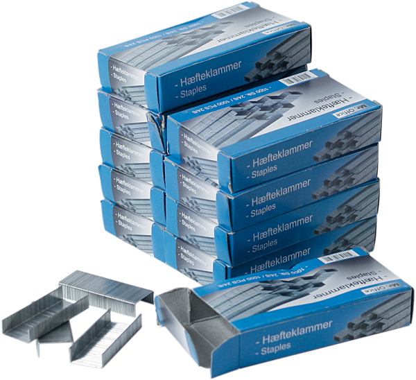 Hæfteklammer 24/6, 1 æske