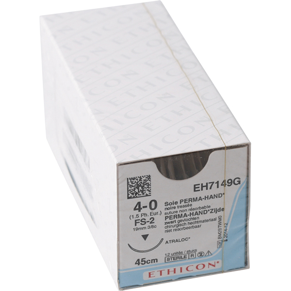 Ethicon sutur EH7149G 4-0 silke, 12 stk.