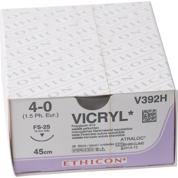 Ethicon sutur V392H 4-0 vicryl, 36 stk.