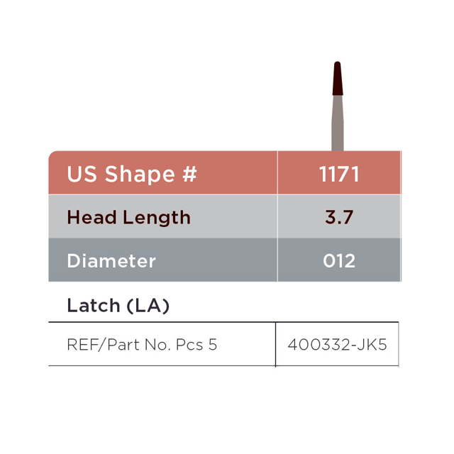 Jet HM bor konisk RA (LA) 1171 012, 5 stk.