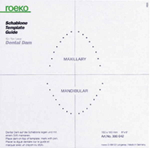 Hygenic kofferdamskabelon 15 x 15 cm, stk.