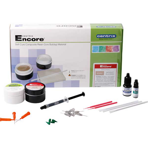 Encore kroneopbyg. m/fluor, tandfarvet, sæt