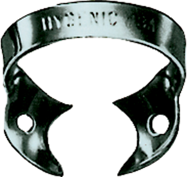 Hygenic kofferdamklamme u/vinger nr. W8A