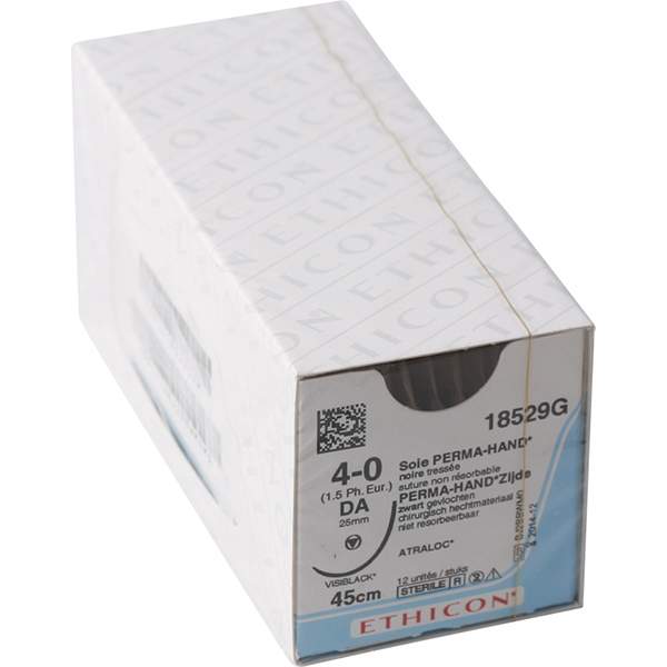 Ethicon sutur 18529G 4-0 silke, 12 stk.