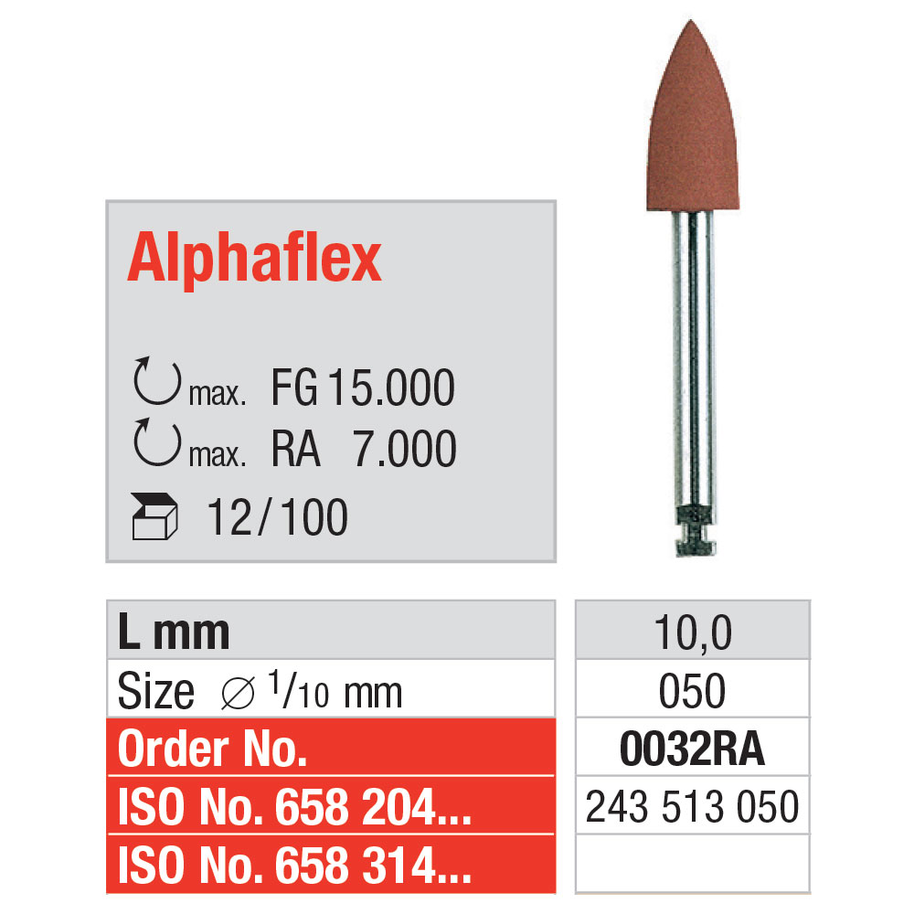 Edenta Alphaflex polerer 0032 RA, 12 stk.