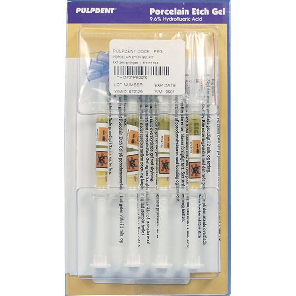 Porcelain Etch Gel, 4 x 1,2 ml