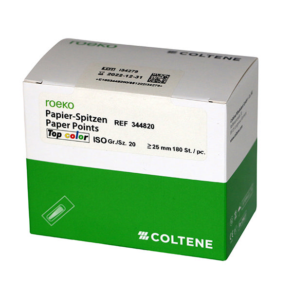 Roeko paperpoints sterile nr. 20, 180 stk.