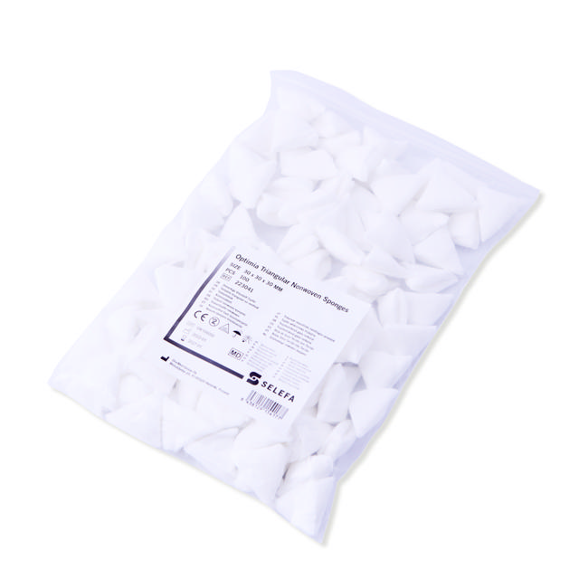 Embra non woven tamponer trekant 3x3x3cm, usteril 100 stk.