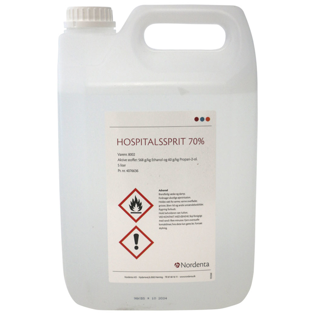 Nordenta 70% hospitalssprit, 3 x 5 liter