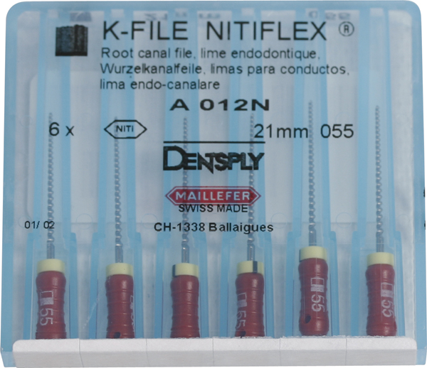 K-File NiTiflex file 21 mm nr. 55, 6 stk.