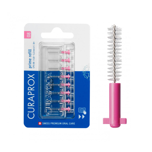 Curaprox Prime interdentalbørster, 0,8 mm, 8 stk.