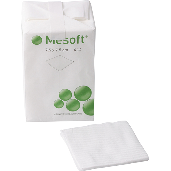 Mesoft S hvide 7,5 x 7,5 cm, 100 stk.