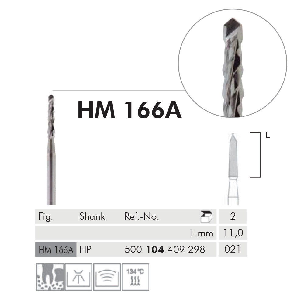 Knoglefræser Lindemann HM 166A/021 HP, 2 stk.