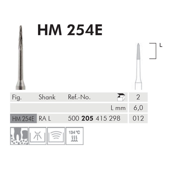 Meisinger kirurgisk fræser RA L HM254E/012, 2 stk.