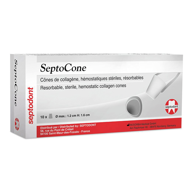 SeptoCone kollagenpropper, sterile, 10 stk.