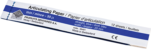 PD artikulationspapir lige tykt, 12 x 12 stk.