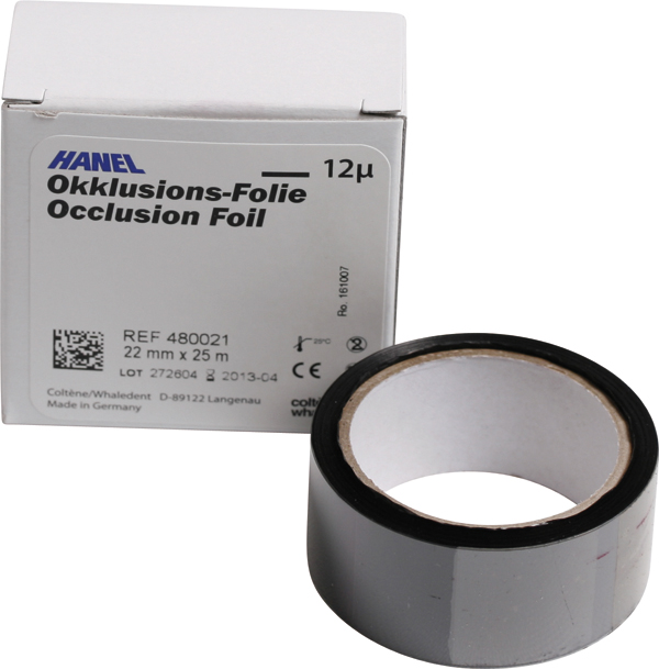 Hanel artikulationsfolie 22 mm,  es, sort, stk.