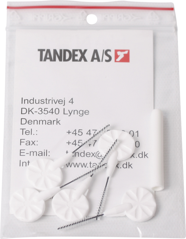 Tandex interdentalbørster m/håndtag hvid, 5stk.