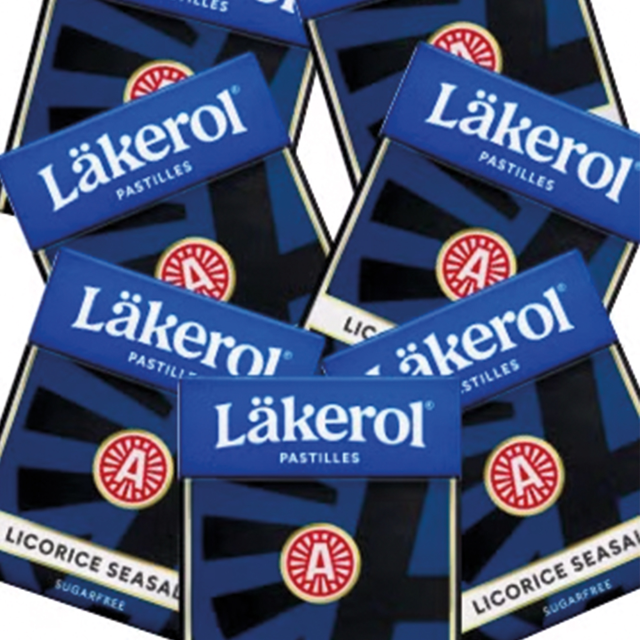 Läkerol halspastiller sukkerfri Seasalt, 24 pakker