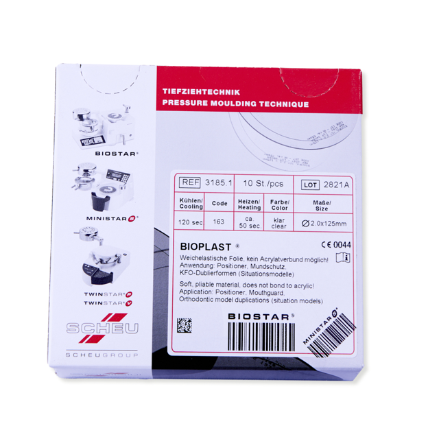 Scheu Bioplast plader 2.0 mm x Ø125 mm, 10 stk.