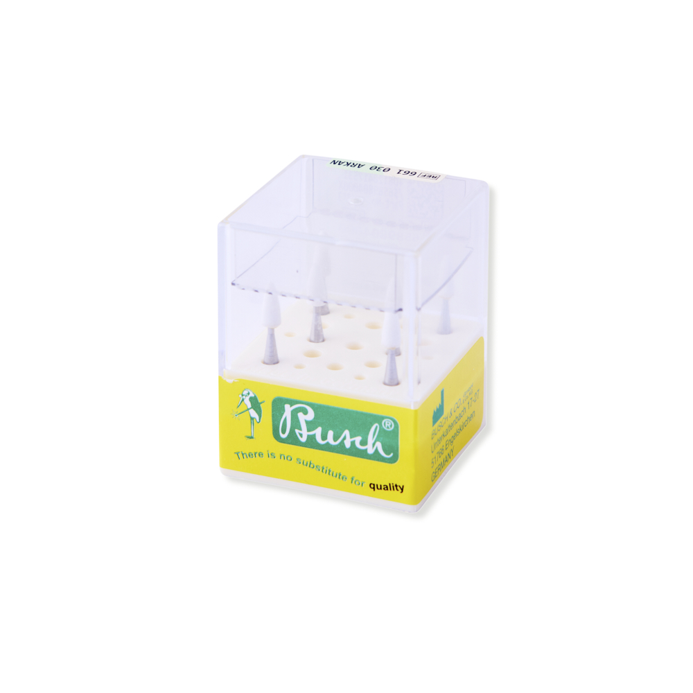 Busch slibesten hvide RA 661/030, 6 stk.