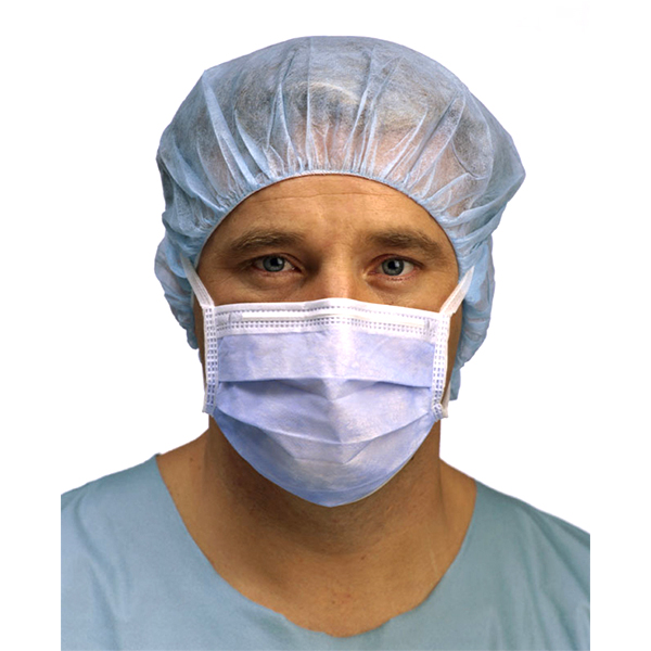 Barrier mundbind type II m/bændler, blå, 60 stk.