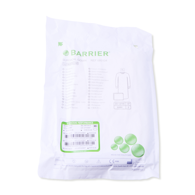 Barrier OP-kittel Ultimate SP m/2 håndkl. XL, stk 